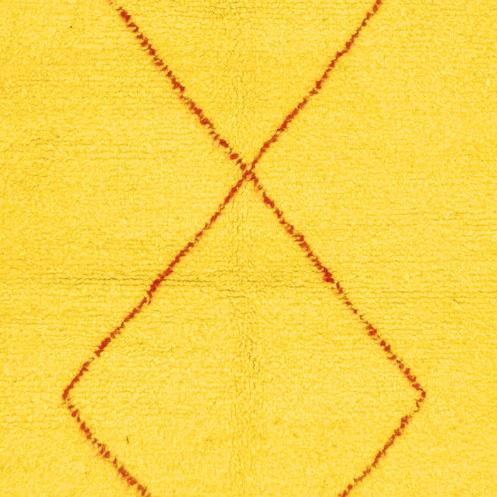 Machine Washable Solid Yellow Modern Rug, wshabs1799yw