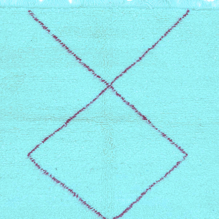 Square Machine Washable Solid Light Blue Modern Rug, wshabs1799lblu