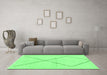 Machine Washable Solid Emerald Green Modern Area Rugs in a Living Room,, wshabs1799emgrn