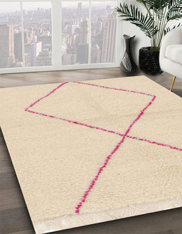 Machine Washable Abstract Pastel Orange Rug in a Family Room, wshabs1799