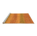 Sideview of Machine Washable Abstract Orange Modern Area Rugs, wshabs179org