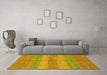 Machine Washable Abstract Yellow Modern Rug in a Living Room, wshabs179yw