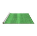 Sideview of Machine Washable Abstract Emerald Green Modern Area Rugs, wshabs179emgrn