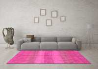 Machine Washable Abstract Pink Modern Rug, wshabs179pnk