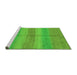 Sideview of Machine Washable Abstract Green Modern Area Rugs, wshabs179grn