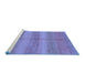 Sideview of Machine Washable Abstract Blue Modern Rug, wshabs179blu