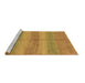 Sideview of Machine Washable Abstract Brown Modern Rug, wshabs179brn