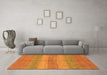 Machine Washable Abstract Orange Modern Area Rugs in a Living Room, wshabs179org