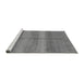 Sideview of Machine Washable Abstract Gray Modern Rug, wshabs179gry