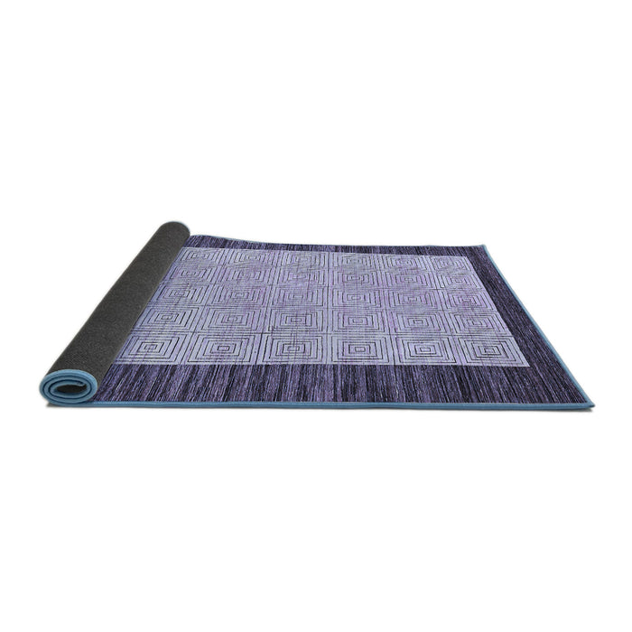Sideview of Oriental Blue Modern Rug, abs17blu