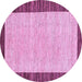 Round Oriental Purple Modern Rug, abs17pur