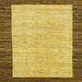 Square Abstract Yellow Oriental Rug, abs17