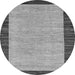 Round Oriental Gray Modern Rug, abs17gry