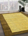 Abstract Yellow Oriental Rug in Family Room, abs17