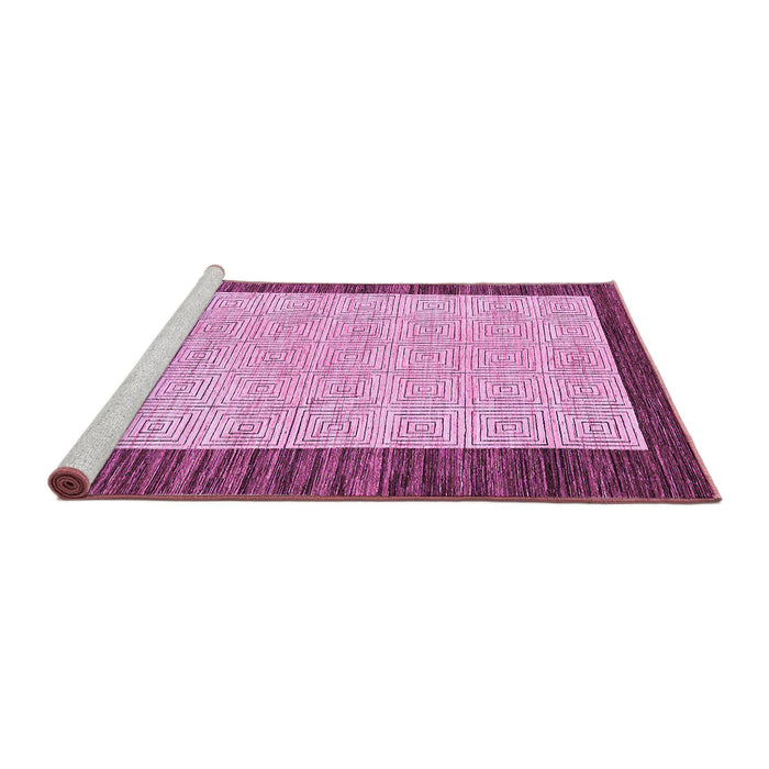 Sideview of Machine Washable Oriental Purple Modern Area Rugs, wshabs17pur