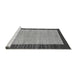 Sideview of Machine Washable Oriental Gray Modern Rug, wshabs17gry