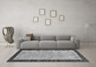 Machine Washable Oriental Gray Modern Rug in a Living Room,, wshabs17gry