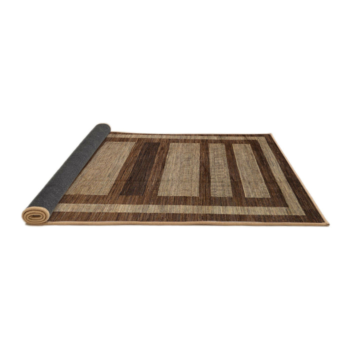 Sideview of Abstract Red Brown Modern Rug, abs180