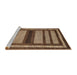 Sideview of Machine Washable Abstract Red Brown Rug, wshabs180