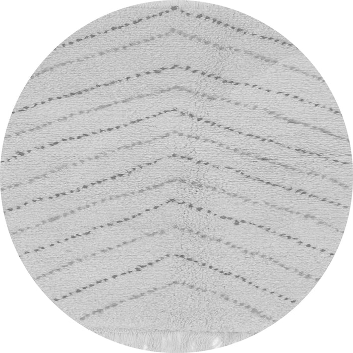 Round Machine Washable Solid Gray Modern Rug, wshabs1800gry