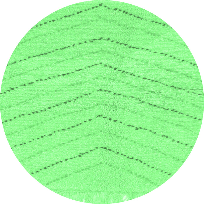 Round Machine Washable Solid Emerald Green Modern Area Rugs, wshabs1800emgrn