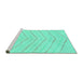 Sideview of Machine Washable Solid Turquoise Modern Area Rugs, wshabs1800turq