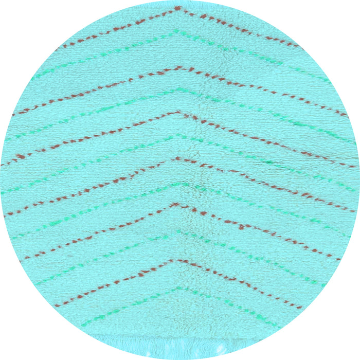 Round Solid Light Blue Modern Rug, abs1800lblu