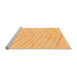 Sideview of Machine Washable Solid Orange Modern Area Rugs, wshabs1800org