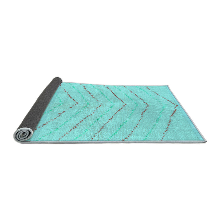 Sideview of Solid Light Blue Modern Rug, abs1800lblu