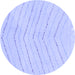 Round Solid Blue Modern Rug, abs1800blu