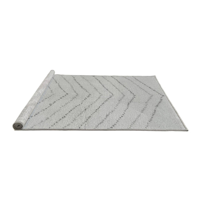 Sideview of Machine Washable Solid Gray Modern Rug, wshabs1800gry