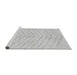 Sideview of Machine Washable Solid Gray Modern Rug, wshabs1800gry