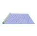 Sideview of Machine Washable Solid Blue Modern Rug, wshabs1800blu