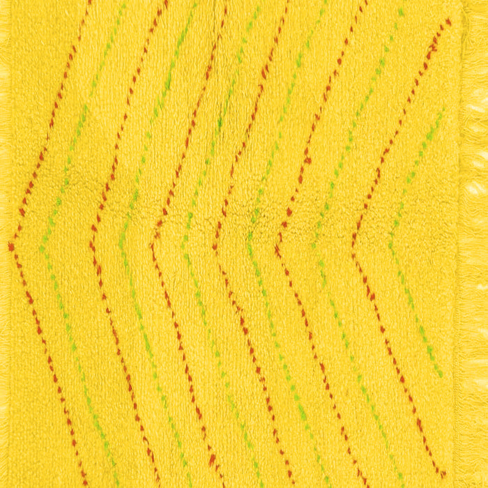 Square Solid Yellow Modern Rug, abs1800yw