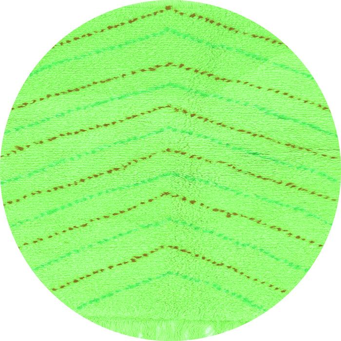 Round Solid Green Modern Rug, abs1800grn