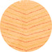 Round Machine Washable Solid Orange Modern Area Rugs, wshabs1800org