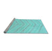 Sideview of Machine Washable Solid Light Blue Modern Rug, wshabs1800lblu