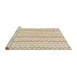 Sideview of Machine Washable Abstract Brown Sugar Brown Rug, wshabs1801