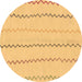 Round Solid Brown Modern Rug, abs1801brn