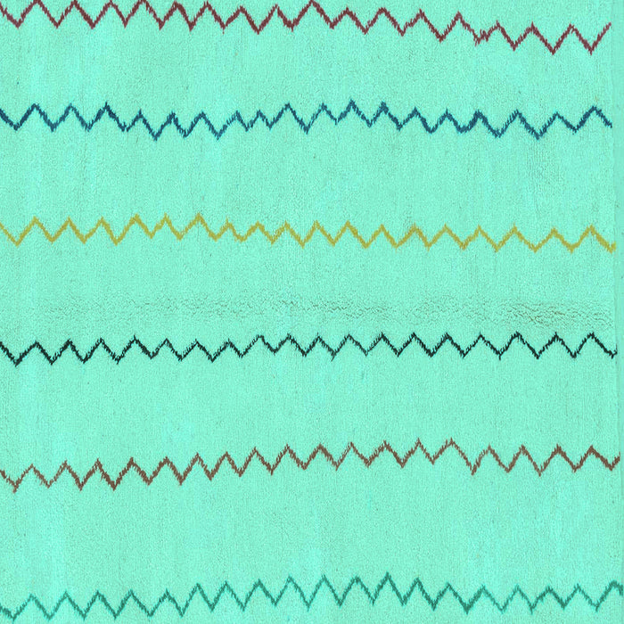 Square Machine Washable Solid Turquoise Modern Area Rugs, wshabs1801turq