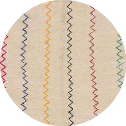 Round Abstract Brown Solid Rug, abs1801