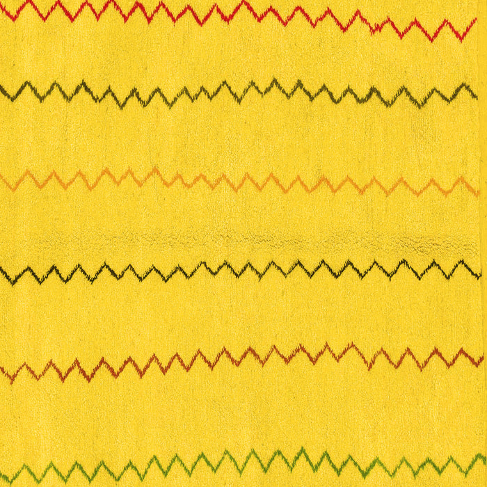 Square Solid Yellow Modern Rug, abs1801yw