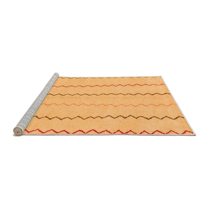 Sideview of Machine Washable Solid Orange Modern Area Rugs, wshabs1801org