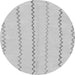 Round Machine Washable Solid Gray Modern Rug, wshabs1801gry