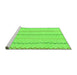 Sideview of Machine Washable Solid Green Modern Area Rugs, wshabs1801grn