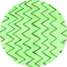 Round Solid Green Modern Rug, abs1802grn