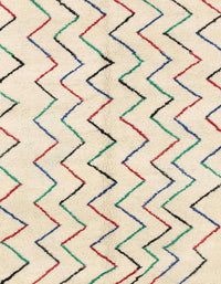 Machine Washable Abstract Navajo White Rug, wshabs1802