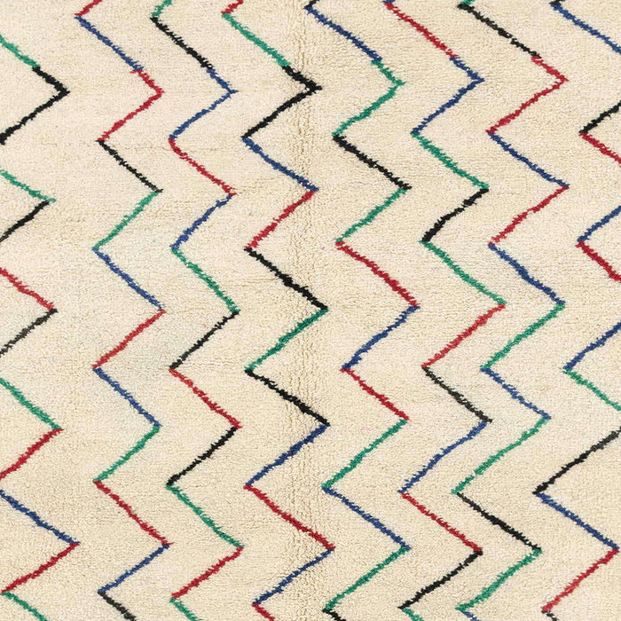 Machine Washable Abstract Navajo White Rug, wshabs1802