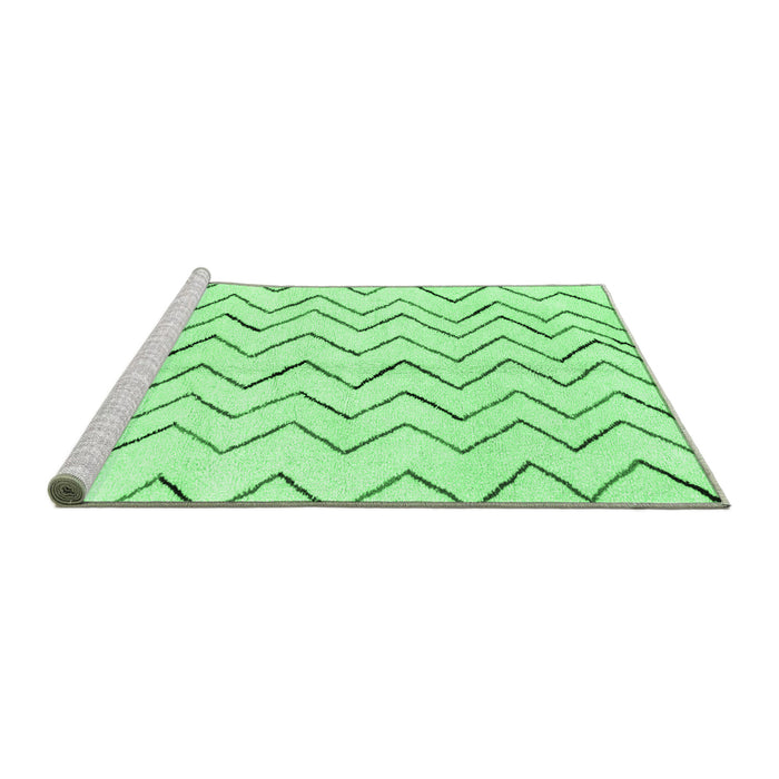 Sideview of Machine Washable Solid Emerald Green Modern Area Rugs, wshabs1802emgrn