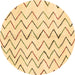 Round Solid Brown Modern Rug, abs1802brn